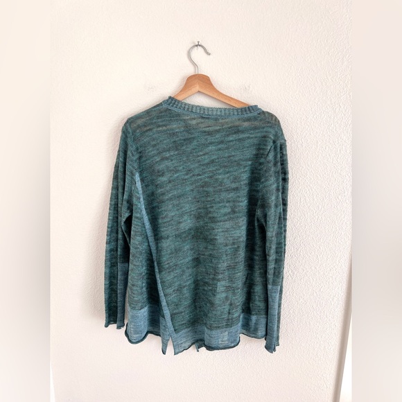 OSKA green asymmetrical lightweight sweater / size 10 - Picture 5 of 6